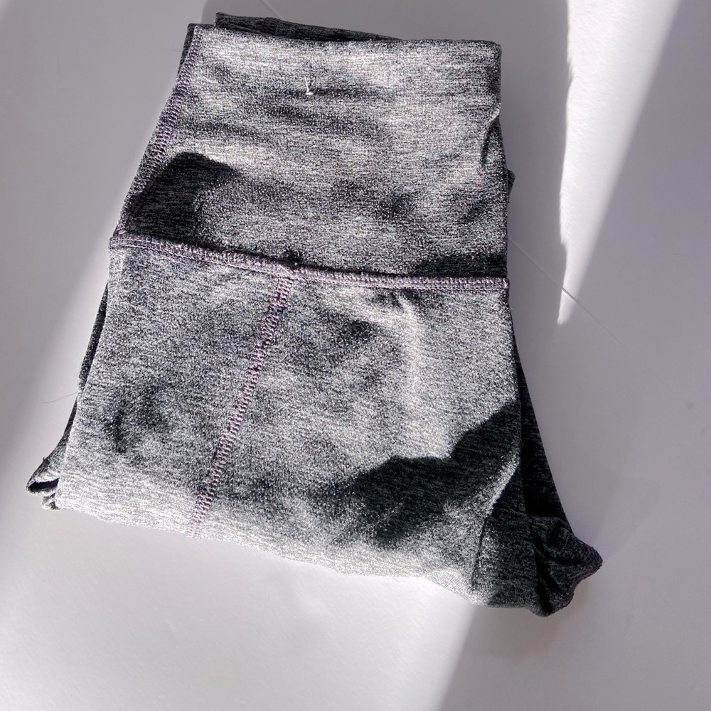Grey and black leggings. High wasted Size:Small condition: good